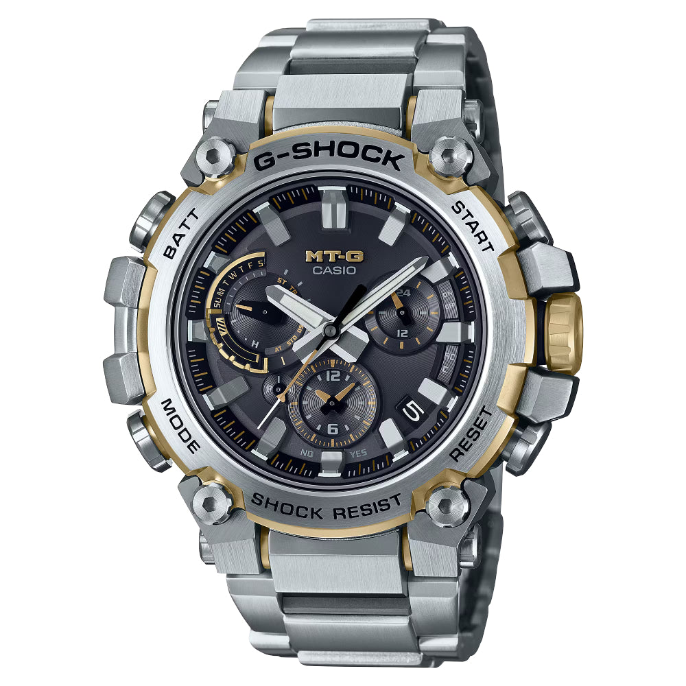G-Shock MT-G Solar Two-Tone Men's Watch with Black Dial