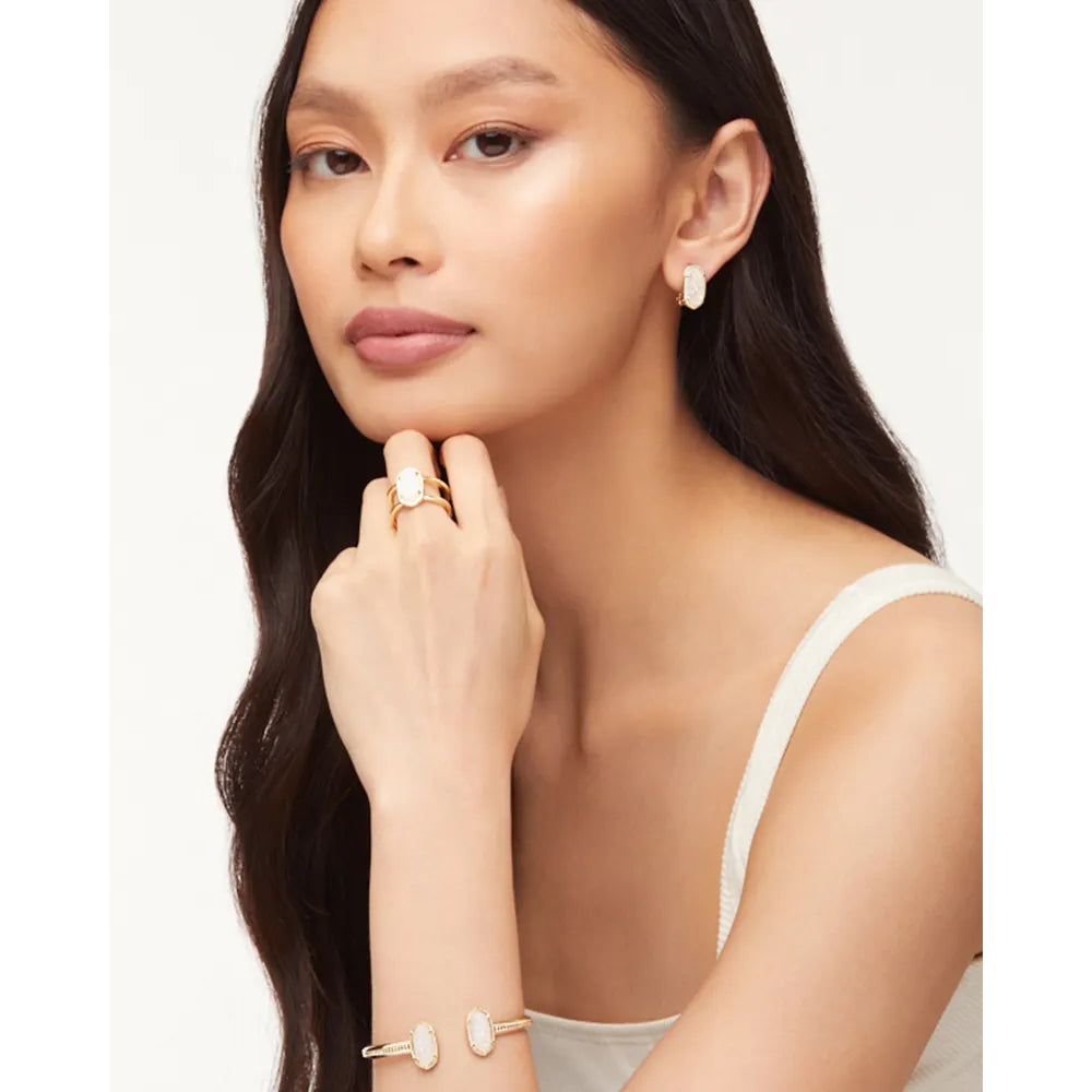 Kendra Scott Iridescent Drusy Elton Pinch Cuff Bracelet