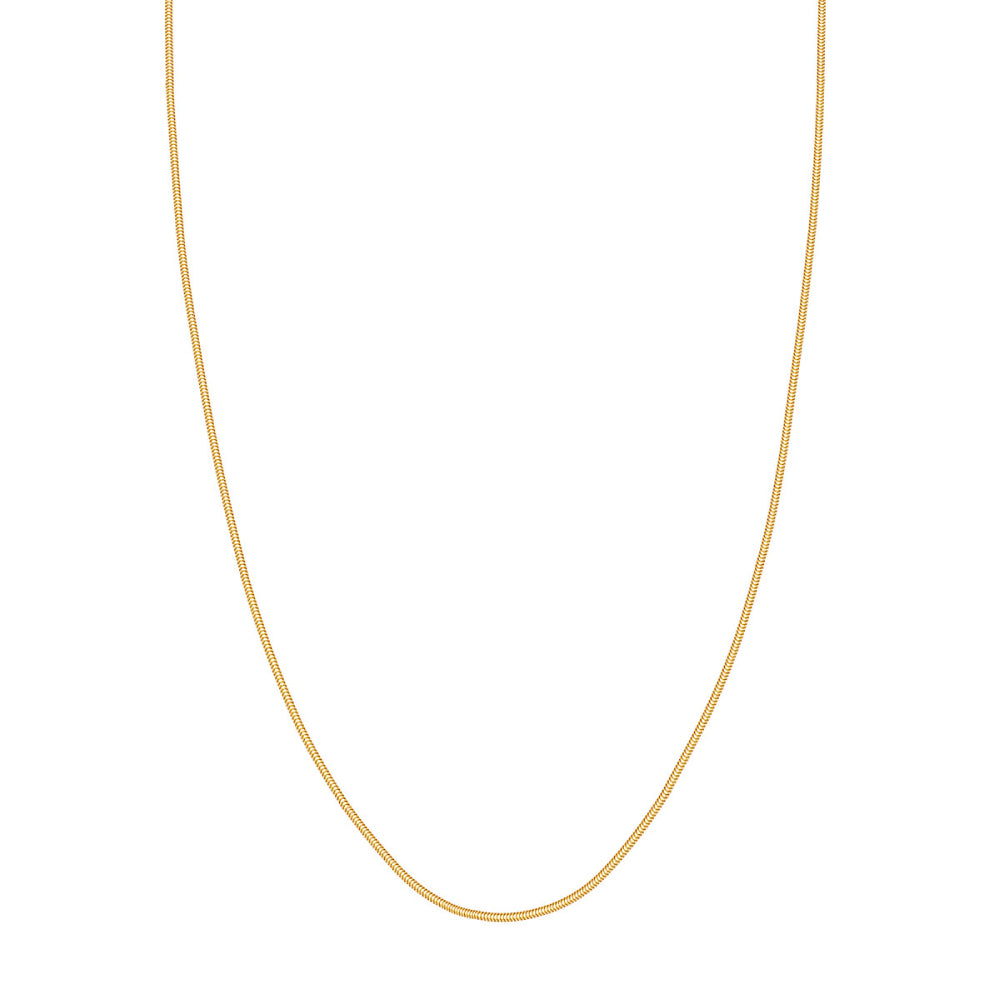 24-Inch 1.5mm 14k Yellow Gold Snake Chain