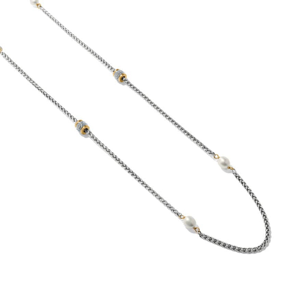 Brighton Meridian Petite Two - Tone Long Necklace Crafted with Freshwater Pearl Beads