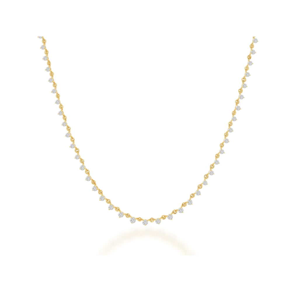 14k Gold 2.48 cts Diamond Adjustable Layering Necklace by Rachel Reid