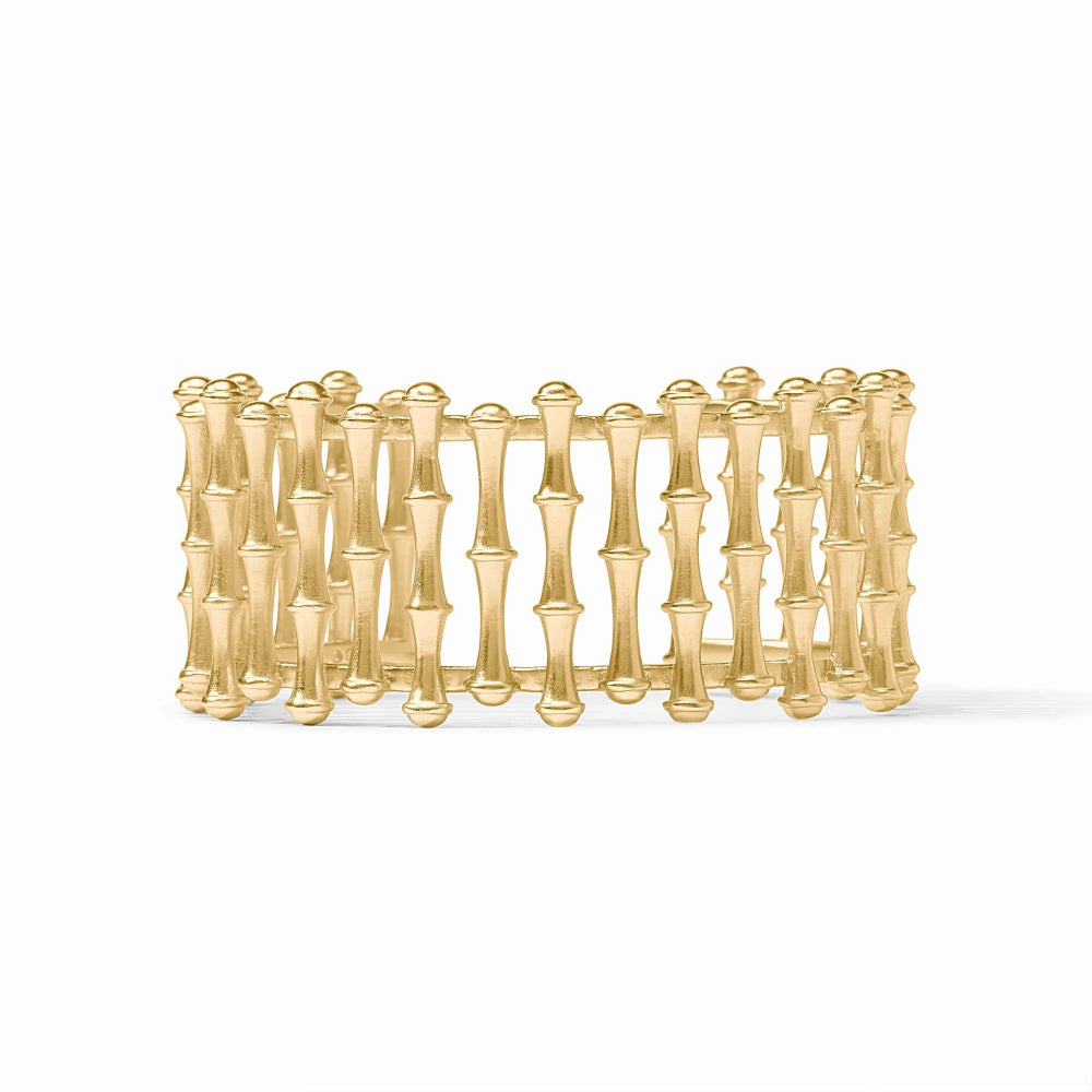 Julie Vos 24K Gold Plated Airy Bamboo Cuff with Hallmark