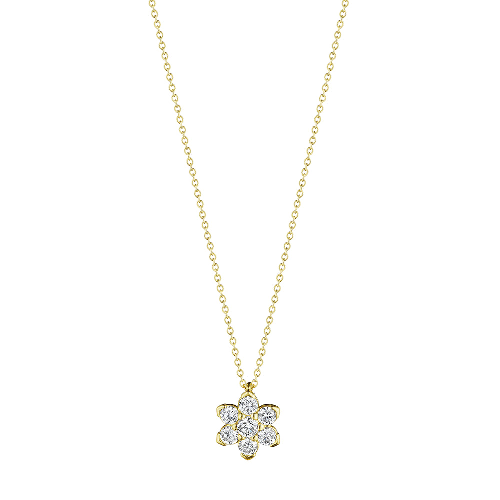 Verragio 18-karat Gold Medium-sized Star-shaped Diamond Pendant Necklace for Women