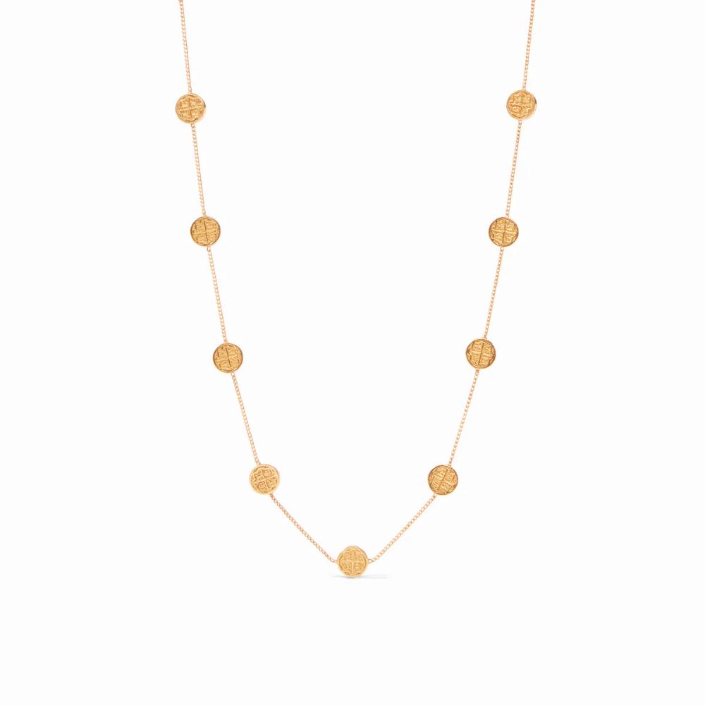 Julie Vos Delicate Gold Coin Valencia Station Necklace