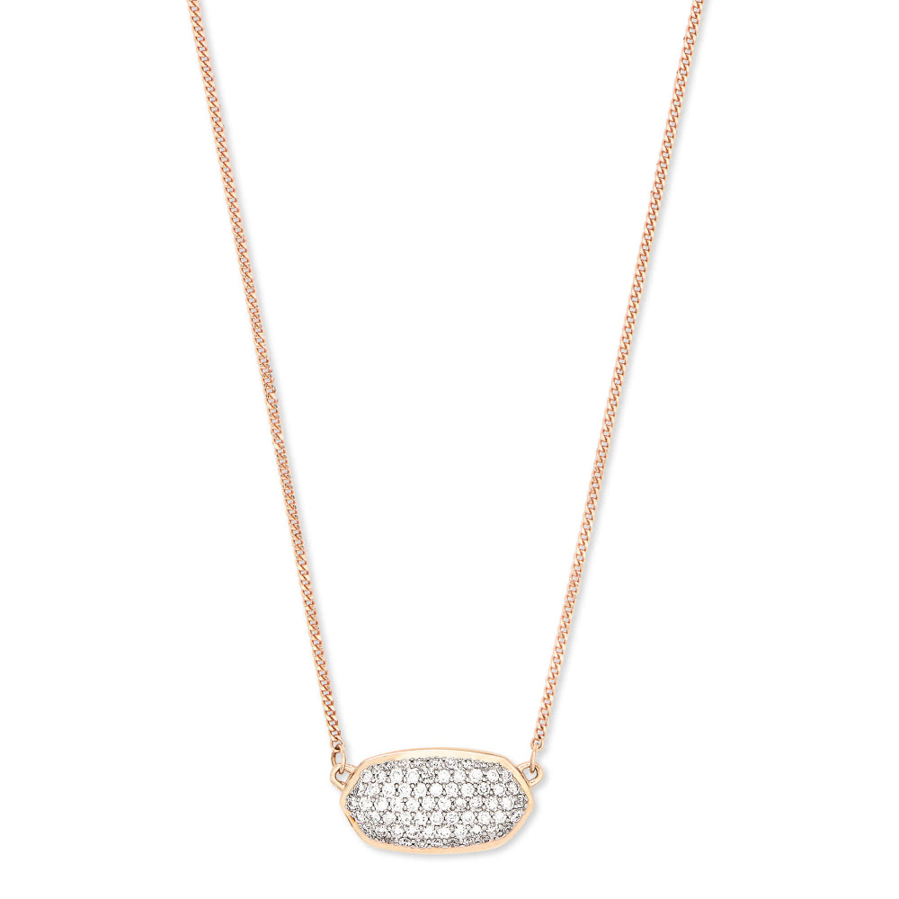 Kendra Scott Elisa 14k Gold Diamond Pendant Necklace with Pave White Diamonds for Timeless Jewelry Statement