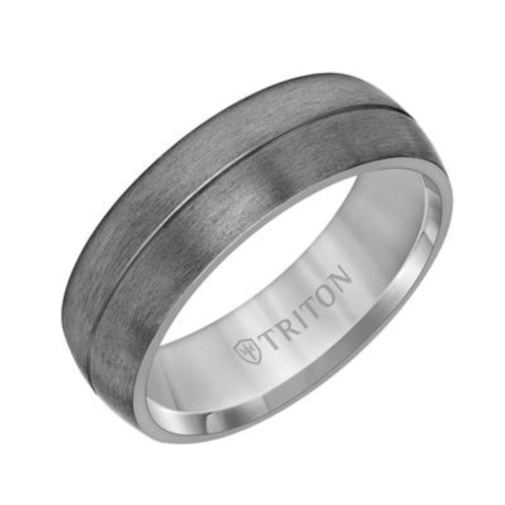 Frederick Goldman Exquisite Crystaline Style Wedding Ring Band for Couples