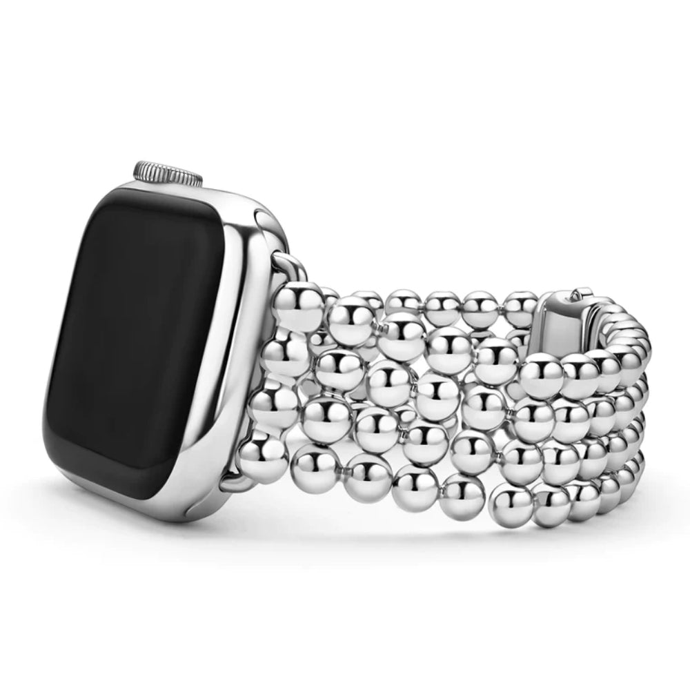 Lagos Stylish Stainless - Steel Infinite Caviar Beaded Apple Watch Bracelet for 38 - 45mm Apple Watches