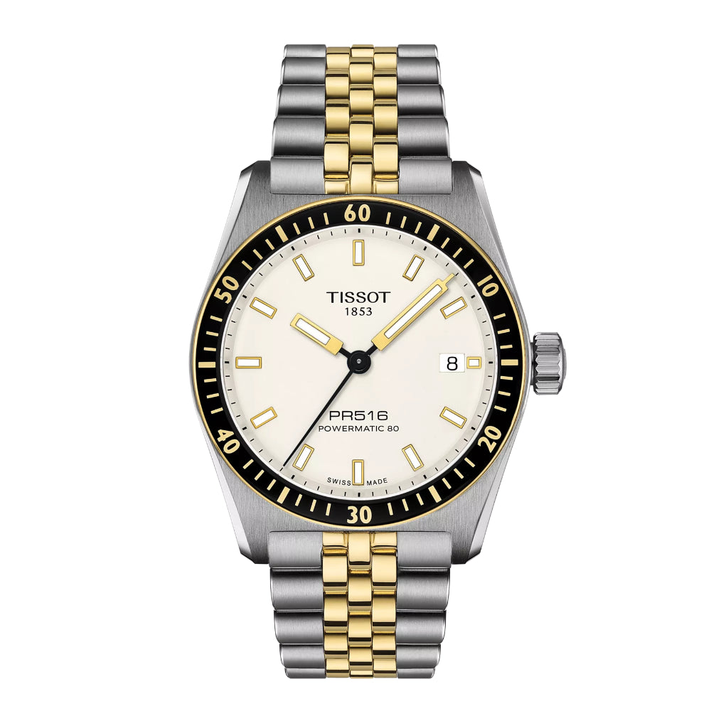 Tissot PR516 Powermatic 80 Two-Tone Automatic Watch with 80-Hour Power Reserve
