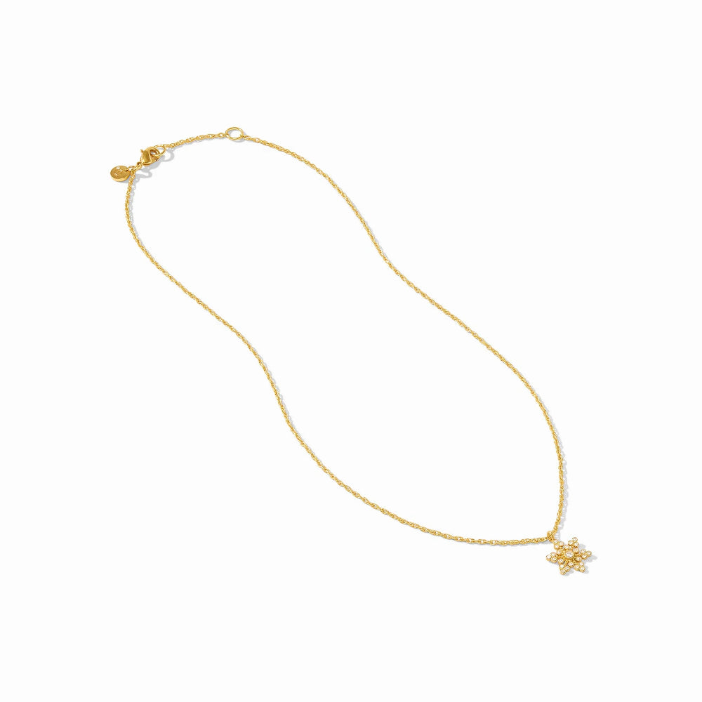 24k Gold Plated Julie Vos Noel Star Solitaire Necklace