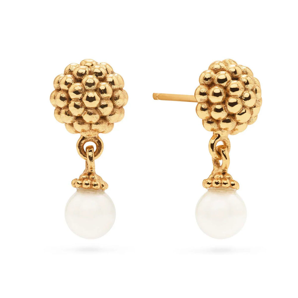 Pearl Capucine De Wulf Berry Drop Stud Earrings - Exquisite Ornament for Various Occasions