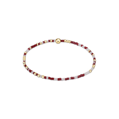 Egirl 5.5-inch Wine and White Gameday Hope Unwritten Gold-Filled Bracelet