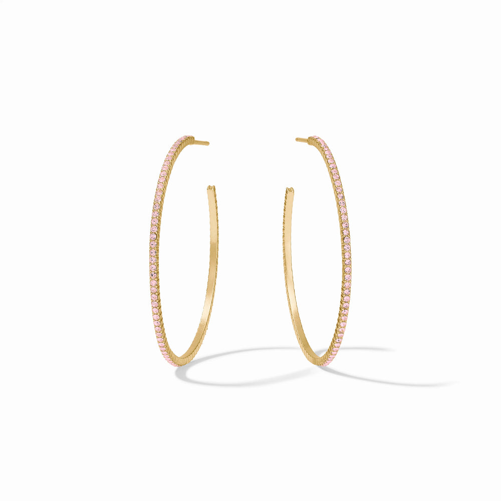 Julie Vos Pink Champagne - Elegant Windsor Hoop Earrings