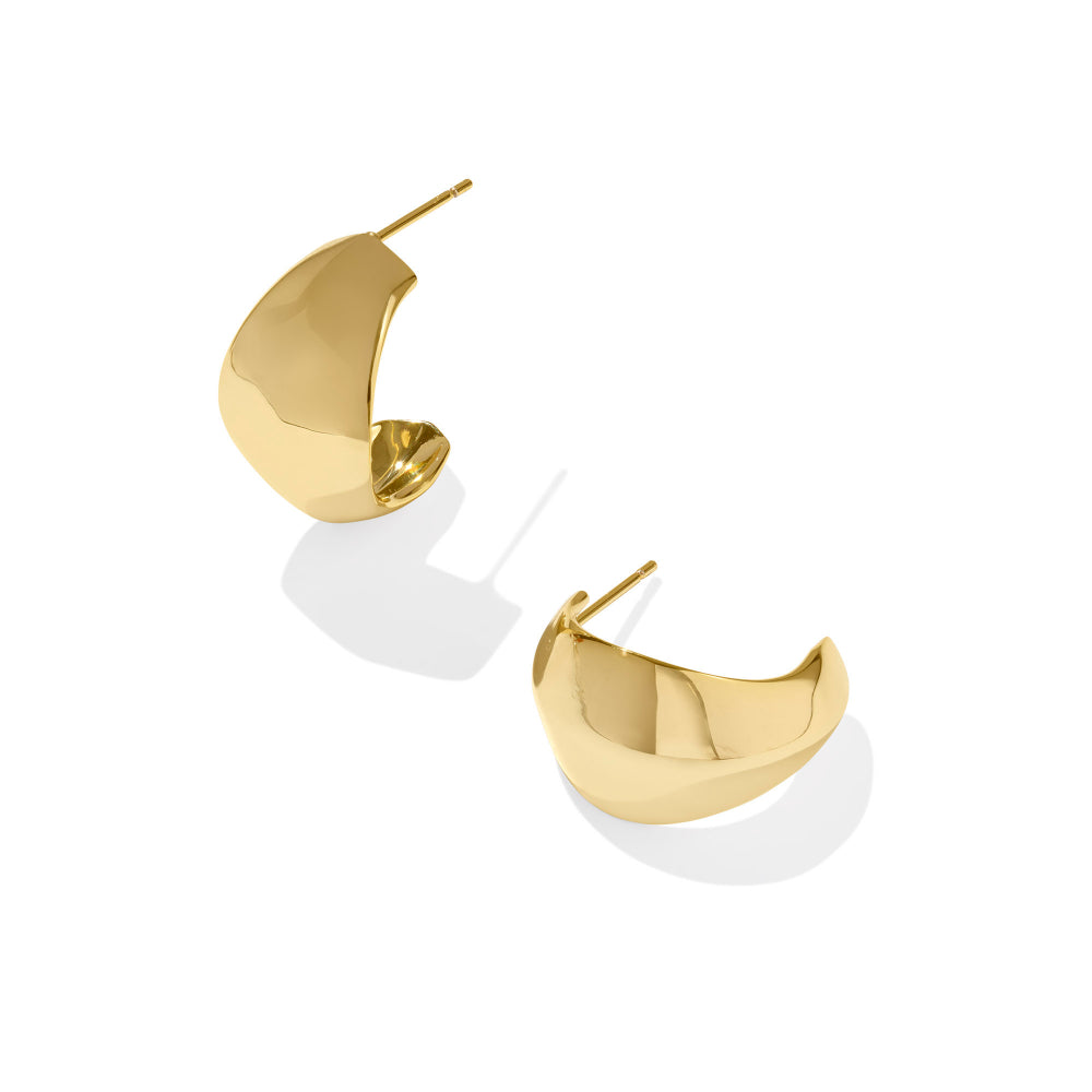 Gorgeous Gold Kendra Scott Krista Metal Hoop Earrings for Daily Wear